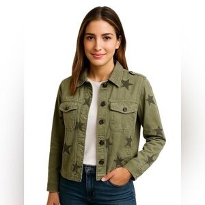 Blank NYC Olive Star Utility Jacket